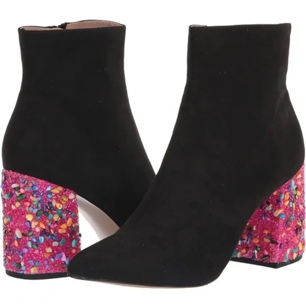BETSEY JOHNSON Kassie NEW Stylish Block Heel Ankle Boot